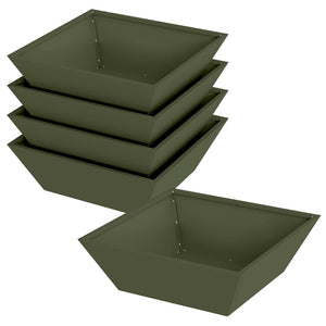 vidaXL Jardinière 5 pcs Vert olive 50 x 50 x 15 cm