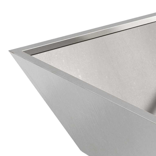 Edelstahl Pflanzgefäß Silber 50x50x15cm