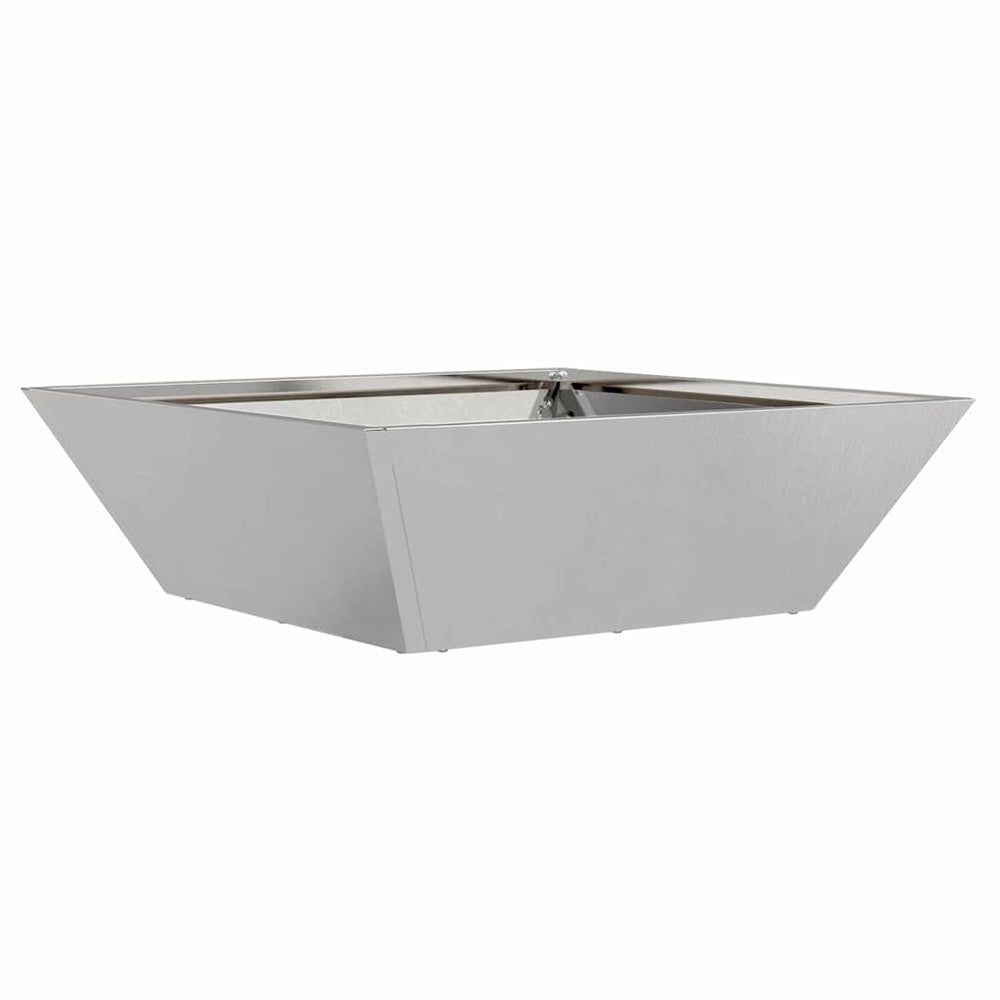 Edelstahl Pflanzgefäß Silber 50x50x15cm