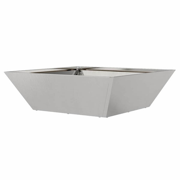 Edelstahl Pflanzgefäß Silber 50x50x15cm