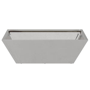 Edelstahl Pflanzgefäß Silber 50x50x15cm