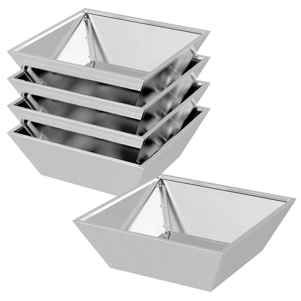 Edelstahl Pflanzgefäß Set, 5-teilig, 50x50x15cm