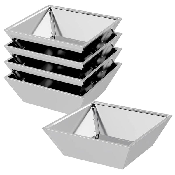 Silbernes Garten-Pflanzgefäß 5er Set