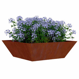 vidaXL Jardinière de jardin 5 pcs Rouille 50 x 50 x 15 cm Acier Corten