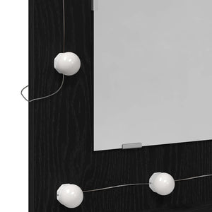 Spiegelschrank mit Regal Schwarz Eiche 60cm