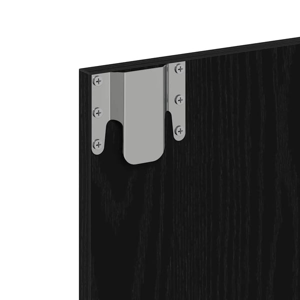 Spiegelschrank mit Regal Schwarz Eiche 60cm