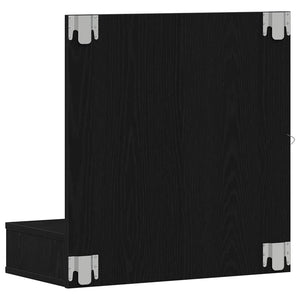 Spiegelschrank mit Regal Schwarz Eiche 60cm