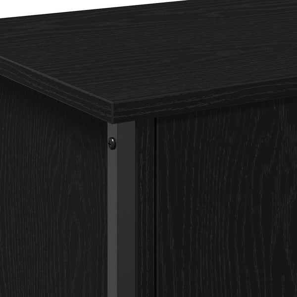Schwarzer TV-Schrank Eichen-Optik 100 cm
