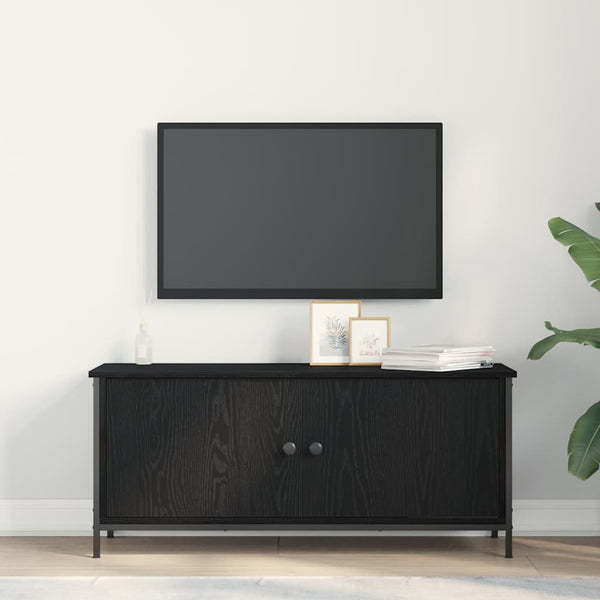 Schwarzer TV-Schrank Eichen-Optik 100 cm