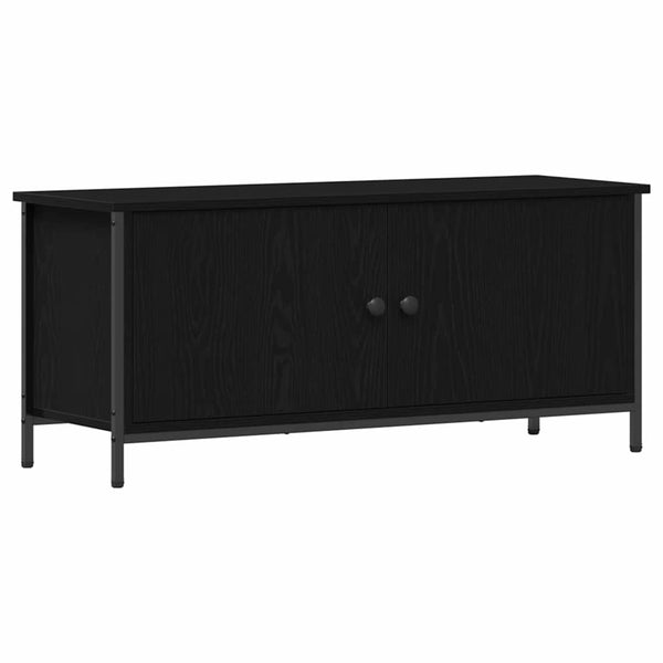 Schwarzer TV-Schrank Eichen-Optik 100 cm
