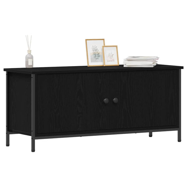 Schwarzer TV-Schrank Eichen-Optik 100 cm