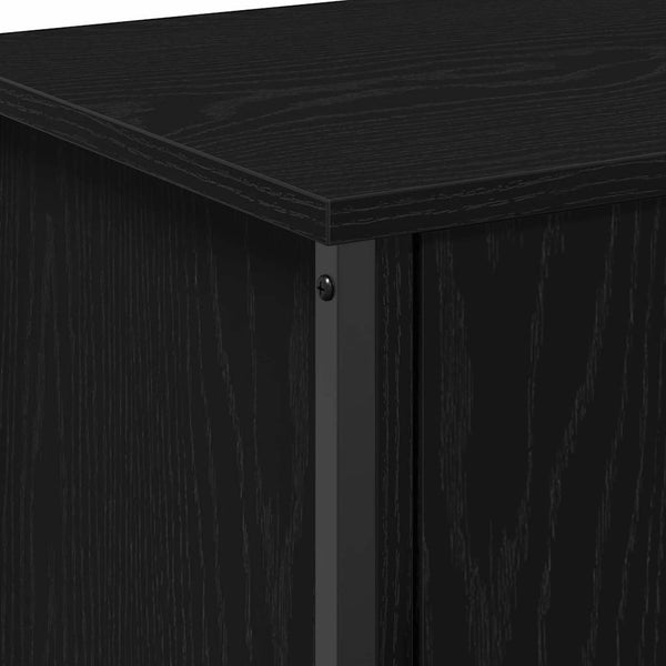 TV-Schrank Schwarz Eichen-Optik 60 cm