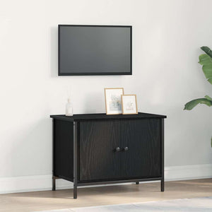 TV-Schrank Schwarz Eichen-Optik 60 cm