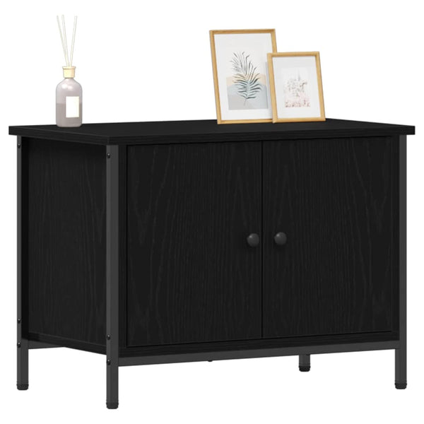 TV-Schrank Schwarz Eichen-Optik 60 cm
