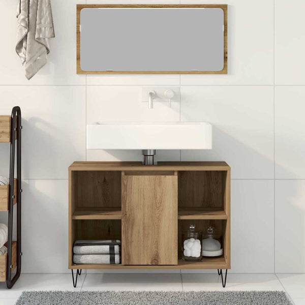 Badezimmerschrank Artisan Eiche 80cm