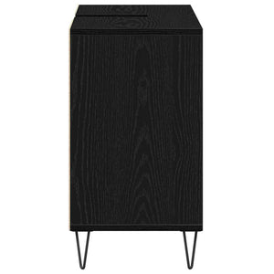 Schwarzer Badezimmerschrank mit Tür