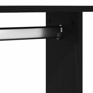 Kleiderschrank Schwarz Eichen-Optik 102x38x110 cm