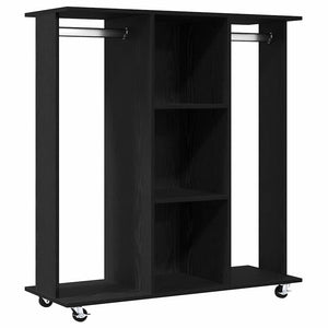 Kleiderschrank Schwarz Eichen-Optik 102x38x110 cm