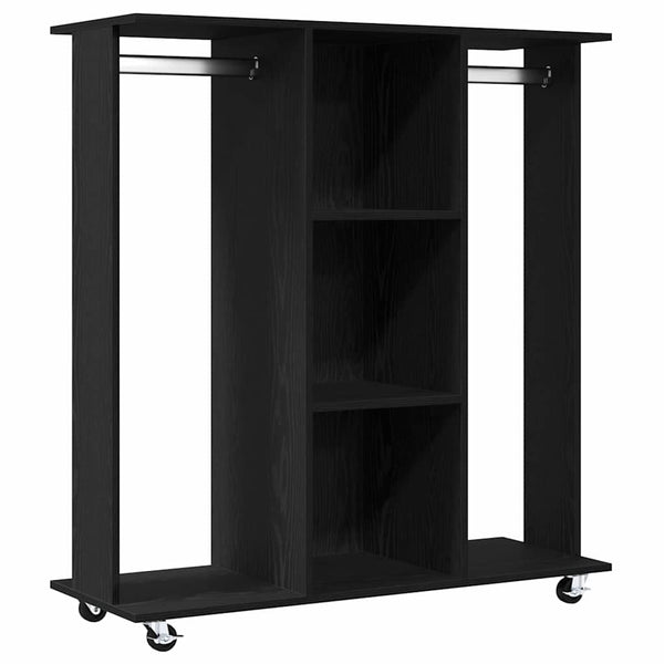 Kleiderschrank Schwarz Eichen-Optik 102x38x110 cm