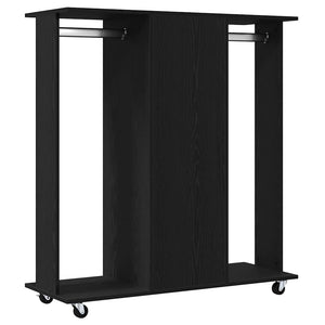 Kleiderschrank Schwarz Eichen-Optik 102x38x110 cm
