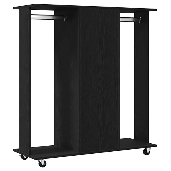 Kleiderschrank Schwarz Eichen-Optik 102x38x110 cm