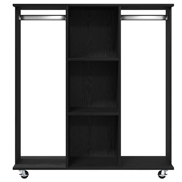 Kleiderschrank Schwarz Eichen-Optik 102x38x110 cm