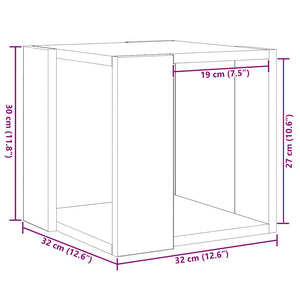 Couchtisch Altholz 32x32 cm
