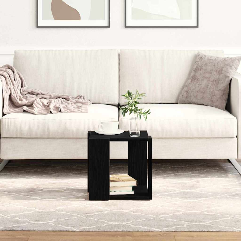 Couchtisch Schwarz Eichenoptik 32x32 cm