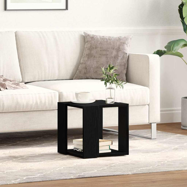 Couchtisch Schwarz Eichenoptik 32x32 cm