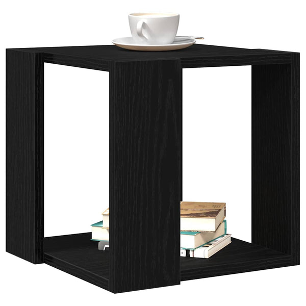 Couchtisch Schwarz Eichenoptik 32x32 cm