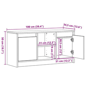 Schwarzes TV-Lowboard 100 cm