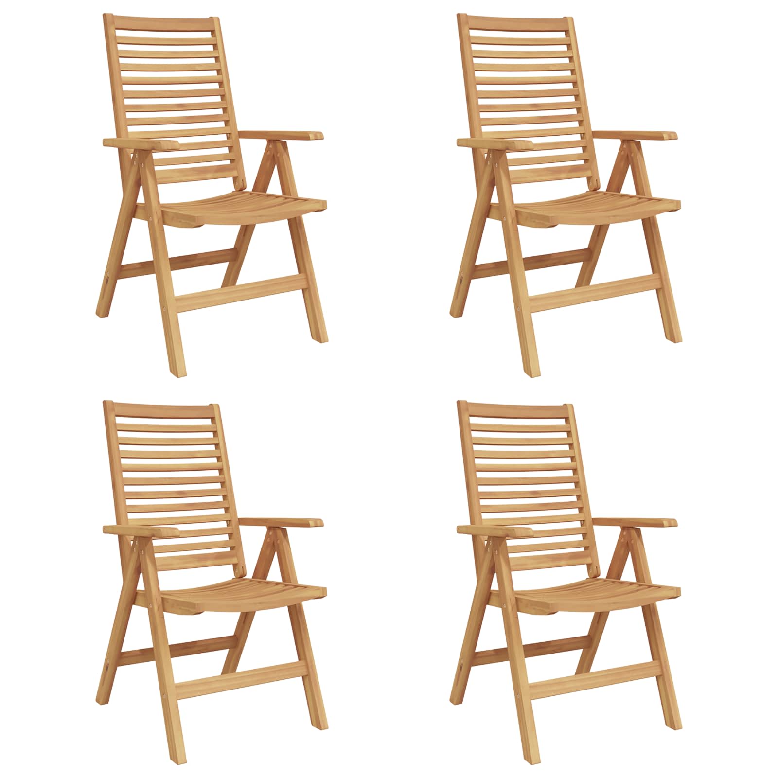 Teak Stühle Braun 4er Set