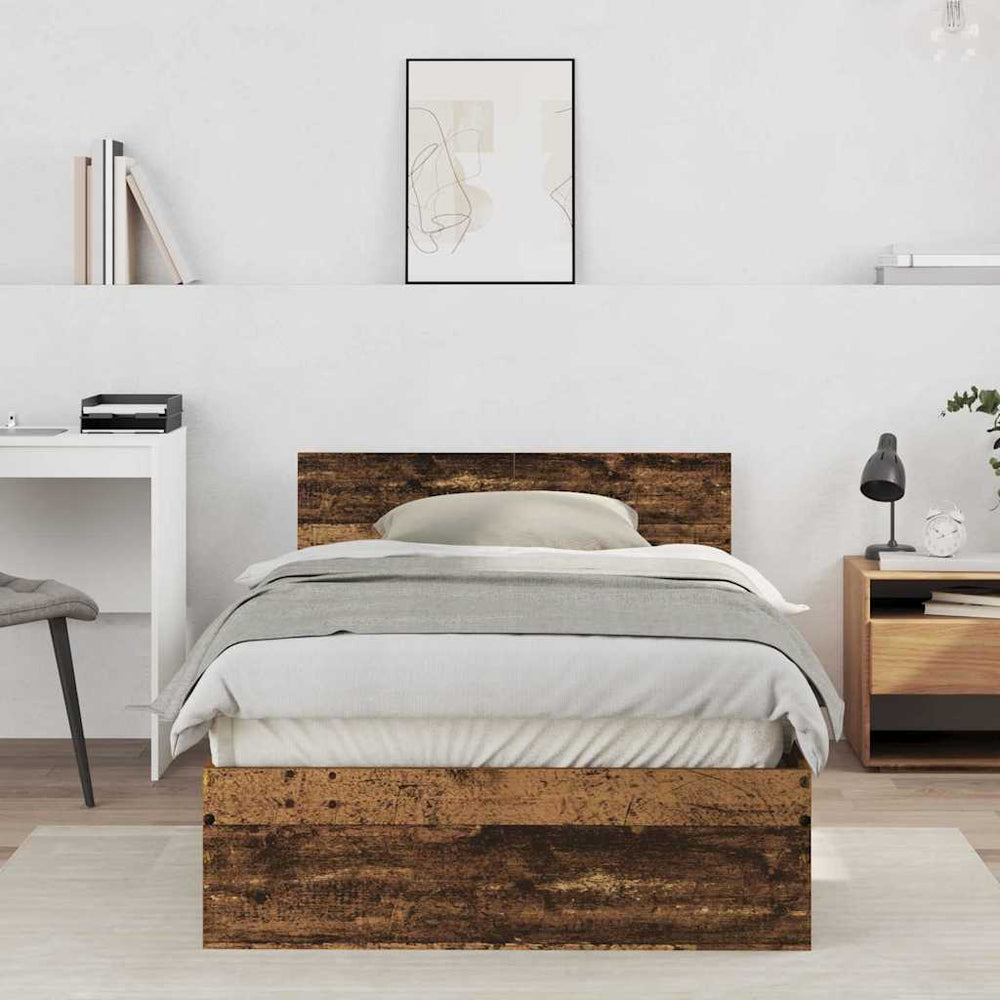 Bettrahmen Altholz mit Kopfteil 203x104 cm