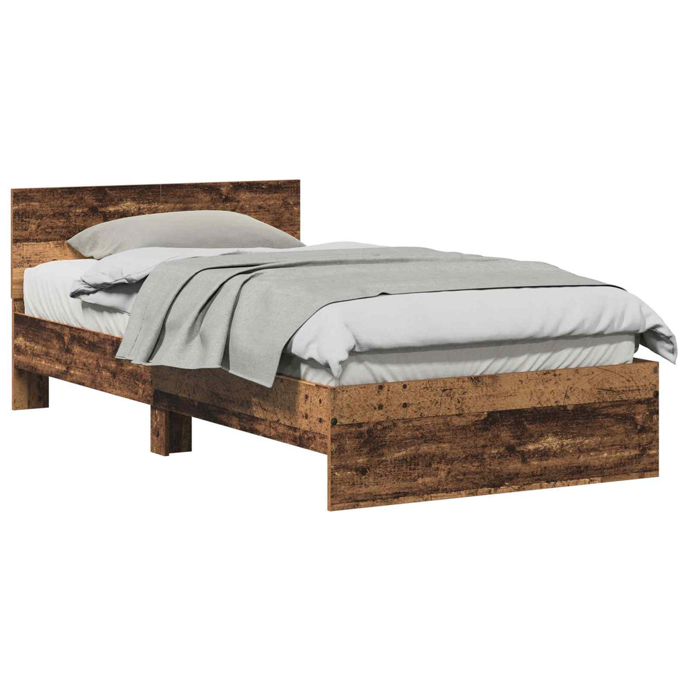 Bettrahmen Altholz mit Kopfteil 203x104 cm