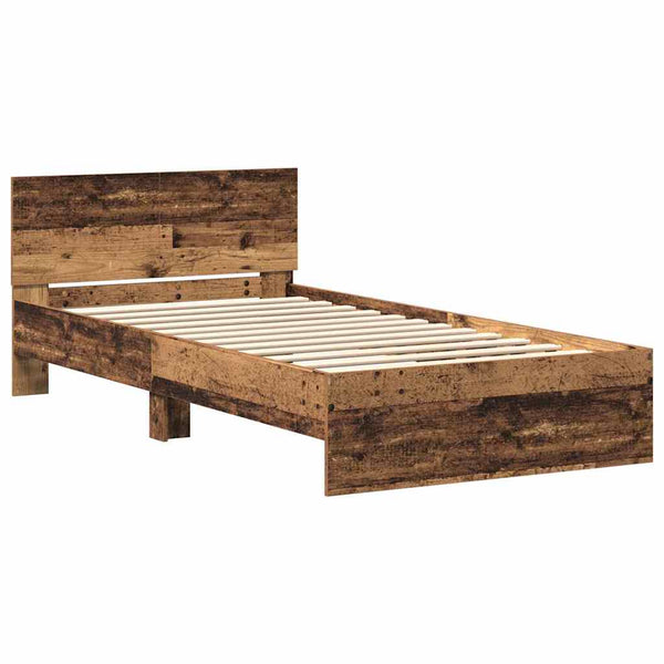 Bettrahmen Altholz mit Kopfteil 203x104 cm