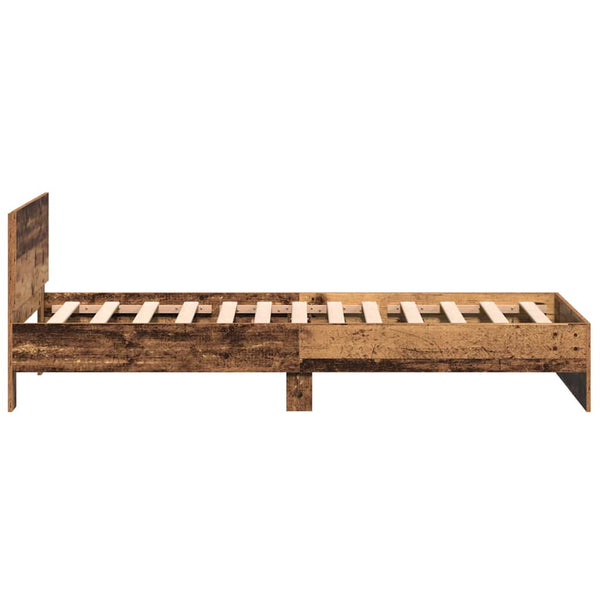 Bettrahmen Altholz mit Kopfteil 203x104 cm