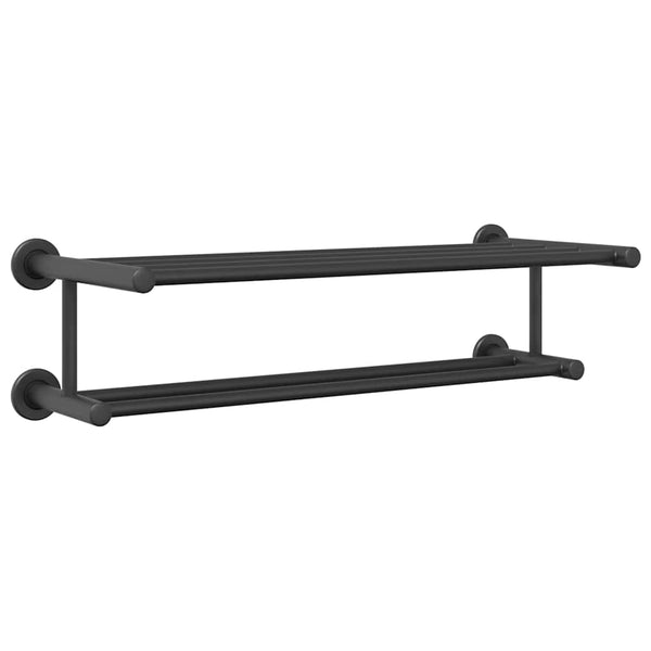 Schwarzer Handtuchhalter Edelstahl 61cm