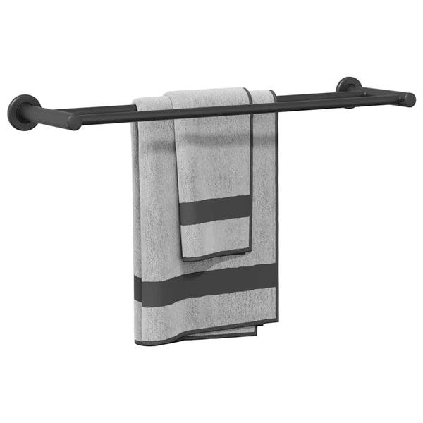 Schwarzer Handtuchhalter Edelstahl 61cm