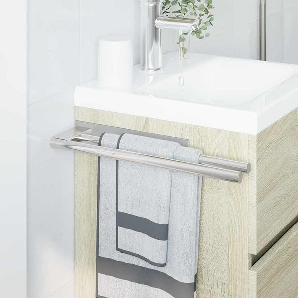vidaXL Porte-serviettes Argent 40 x 9 x 4 cm Acier inoxydable