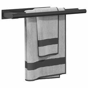 Schwarzer Handtuchhalter Edelstahl 40cm