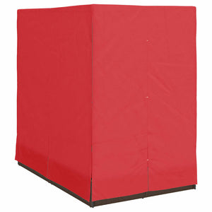 Doppelte Sonnenliege Rot Poly-Rattan
