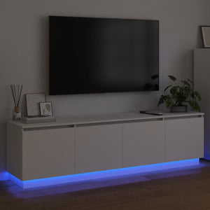 TV-Schrank Weiß mit LED 180cm
