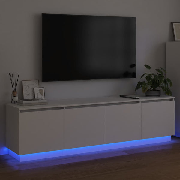 TV-Schrank Weiß mit LED 180cm