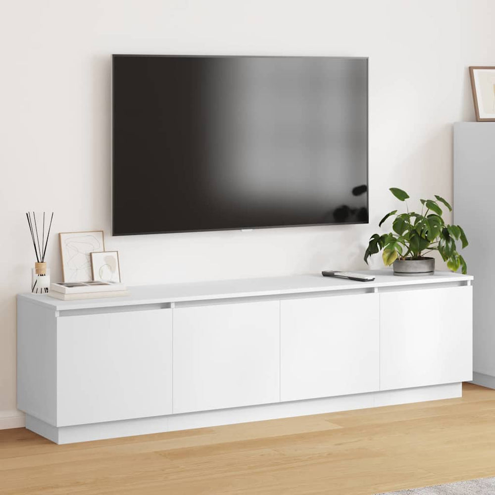 TV-Schrank Weiß mit LED 180cm
