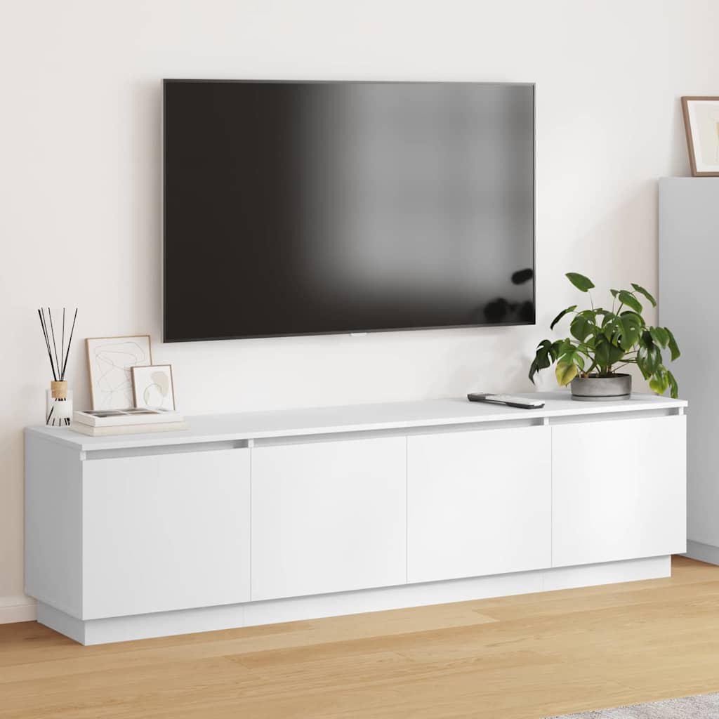 TV-Schrank Weiß mit LED 180cm