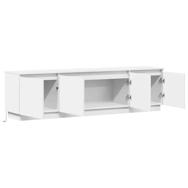 TV-Schrank Weiß mit LED 180cm