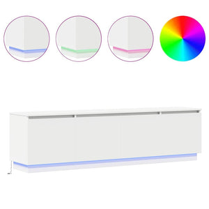 TV-Schrank Weiß mit LED 180cm