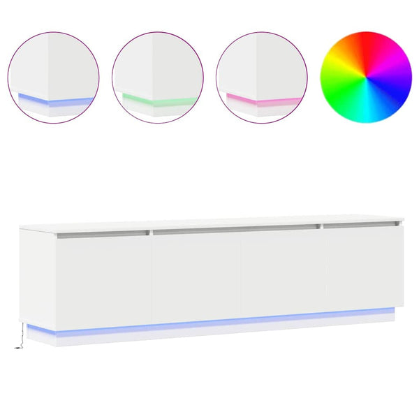 TV-Schrank Weiß mit LED 180cm