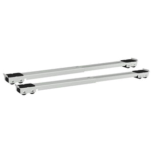 Waschmaschinensockel Edelstahl Silber 2er-Set