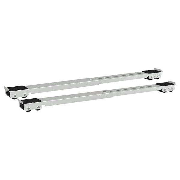 Waschmaschinensockel Edelstahl Silber 2er-Set